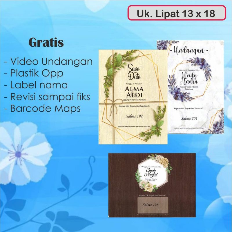 

undangan pernikahan murah unik elegan free digital