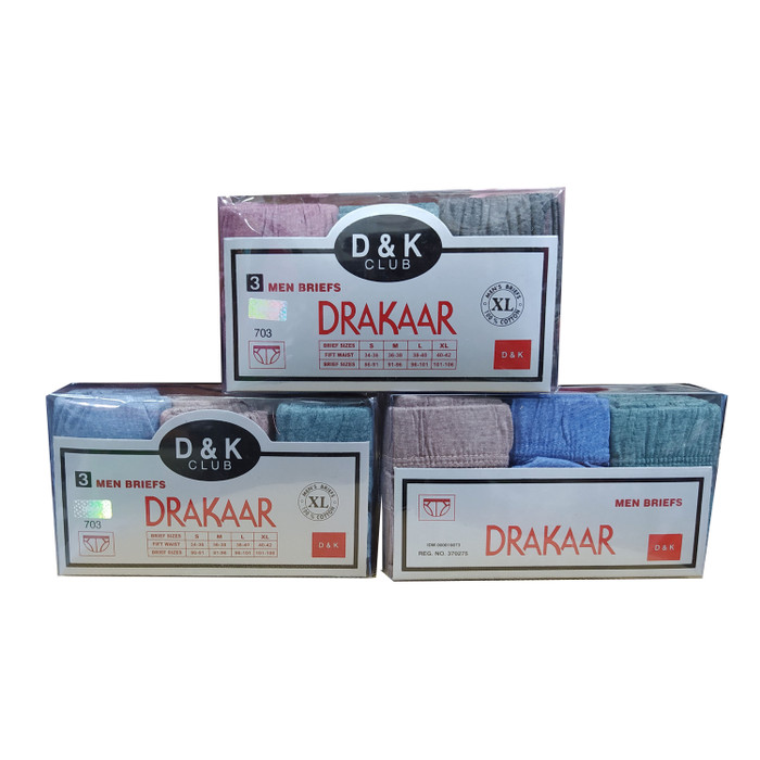 CELANA DALAM PRIA/CD PRIA 3PCS SEMPAK DRAAKAR_ TERLARIS