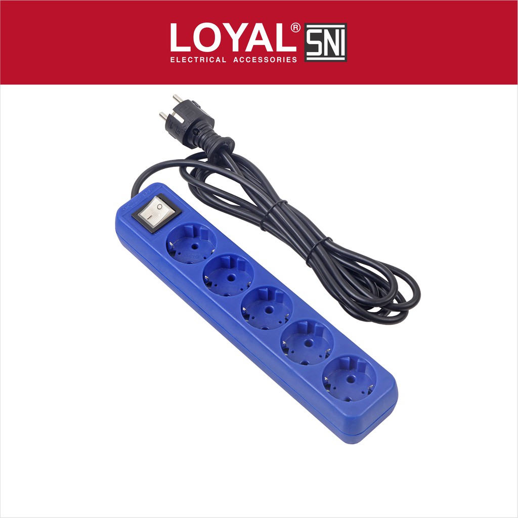 

Loyal Stop Kontak + Kabel 3M OSAKA 5 Lubang (LY-209) SNI