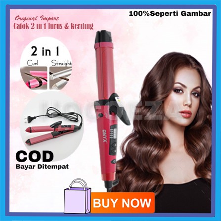 ALAT CATOK RAMBUT LURUS / KERINTING 2IN1 STRAIGHT &amp; CURLY ORIGINAL IMPORT PERAWATAN RAMBUT VA83