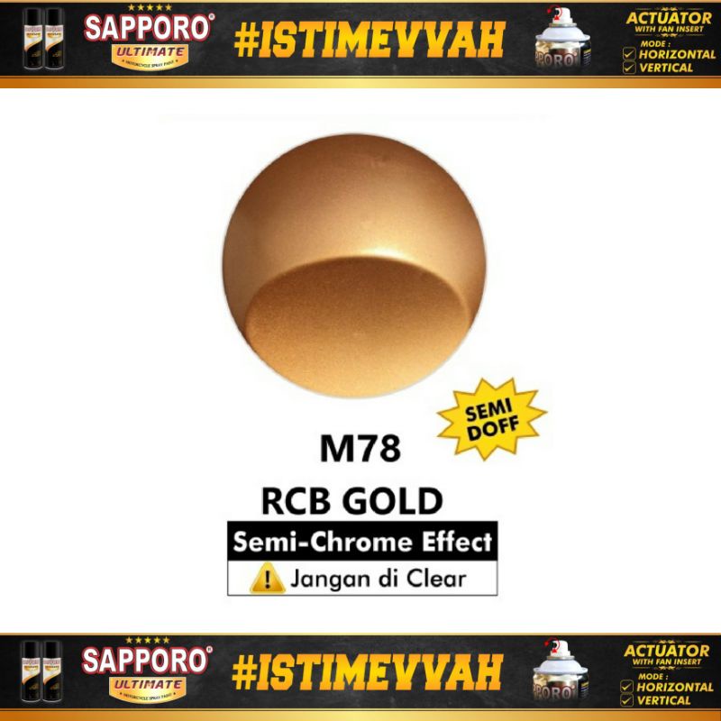 sapporo ultimate RCB GOLD M78 400ml cat semprot spray paint