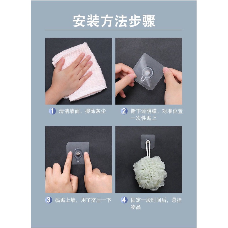 (BOW) 2 pcs Gantungan Hook Paku dan Mur Tanpa Bor/ Gantungan Bingkai Foto Serbaguna