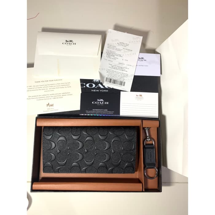 DOMPET Coach LongWallet Emboss Pria ORIGINAL 100%