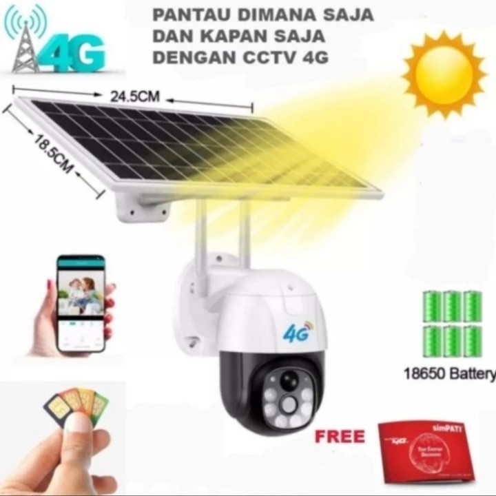 CCTV 4G GSM Solar Cell Kamera CCTV Solar Panel Surya