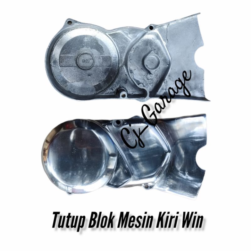 Blok Magnet win Cover mesin kiri Mahnet Win100 Tutup gear depan HONDA WIN 100 Crome Cor