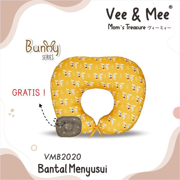 Vee &amp; Mee Bantal Ibu Menyusui Bunny Series Anti Bakteri VMB2020