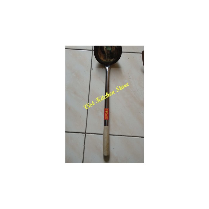 Centong Kuah Dan Sop Sendok Sayur Irus Stainless 38 cm gagang kayu