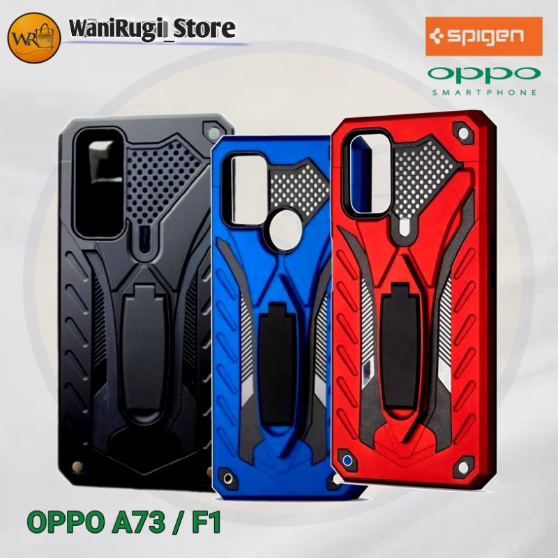 Casing Hardcase Oppo A73 / F17 Bahan Tebal With Standing