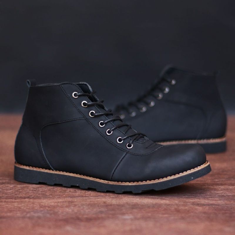 MR.JOE BARA HIGH - Sepatu Boots Fashion Pria Original Kerja Kantor Kasual Santai Touring Biker Boot