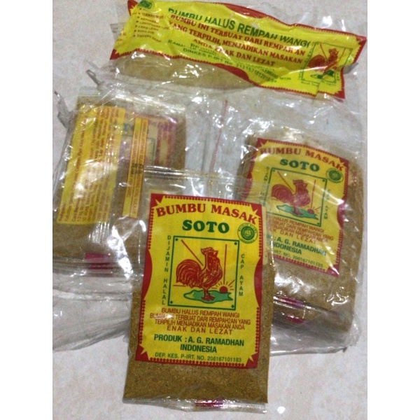 

10 pcs bumbu masak soto cap ayam