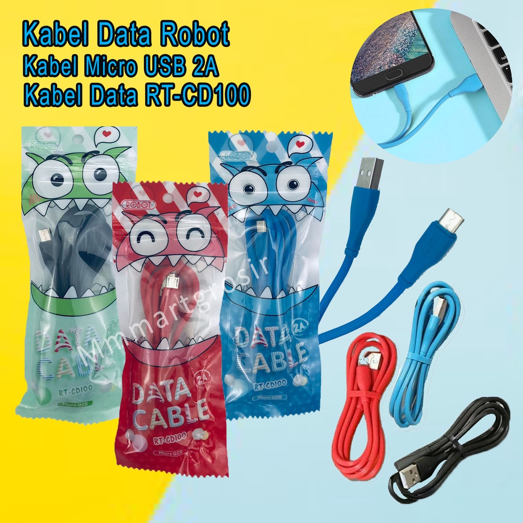 Kabel Data Robot / Kabel Micro USB 2A / Kabel Data RT-CD100