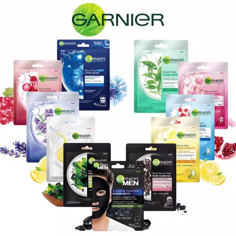 [BPOM] Garnier Serum Sheet Mask 100%Ori Sheets All Variant GARNIER MEN