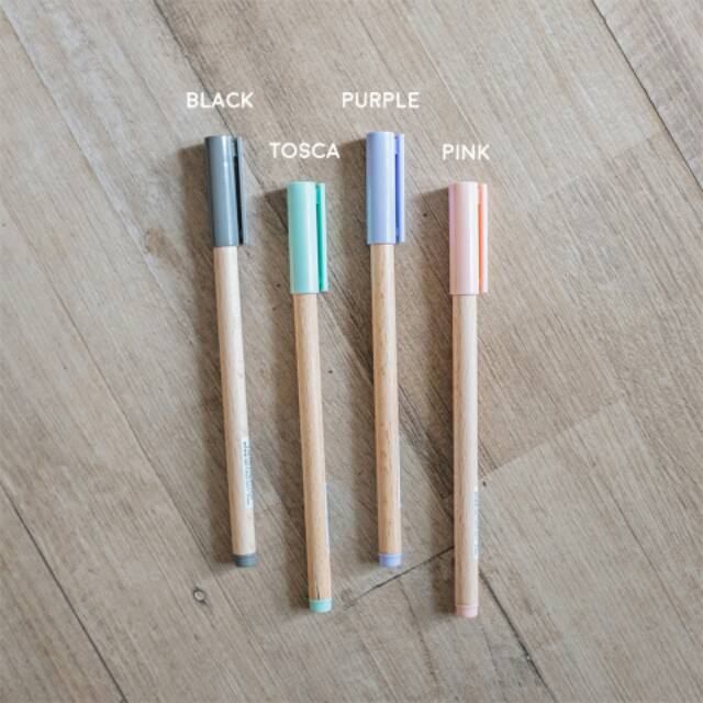 

Wood Style Gel Ink Pen/ Pulpen karakter kayu lucu