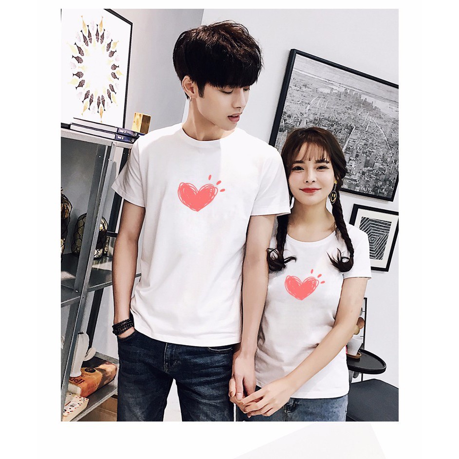 MYSTIQUE.ID-BAJU KAOS COUPLE LOVE T-SHIRT LUCU DAN AESTHETIC