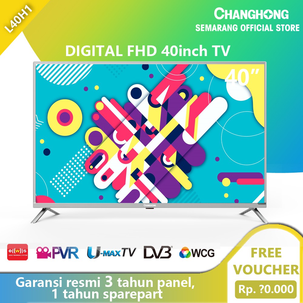 

Changhong Digital LED TV 40 Inch FHD TV Semarang Tipe L40H1