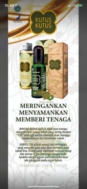 Minyak Kutus Kutus Original 100 ML(ASLI JAMINAN UANG KEMBALI 100%)