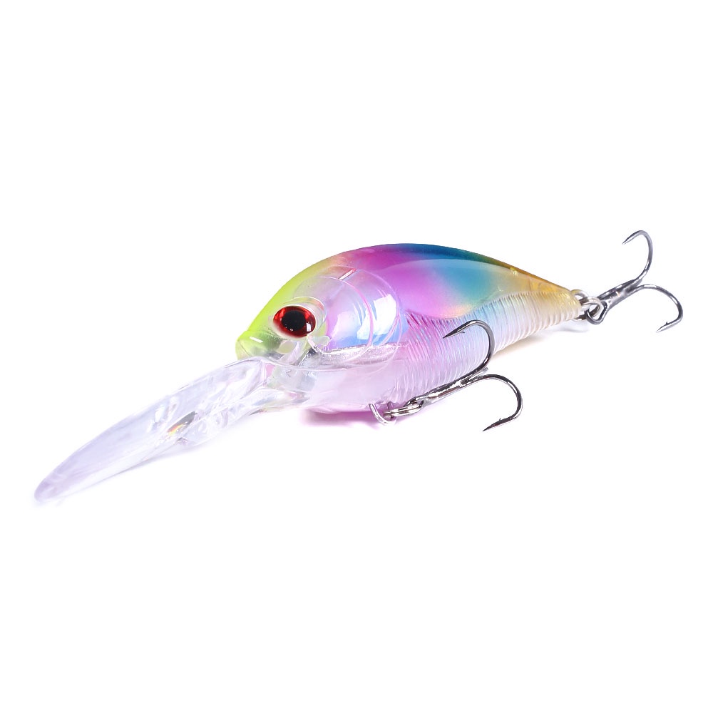 HENGJIA 10PCS Minnow Fishing Lure 12.5cm/20.5g 3D Eyes Crankbait wobbler Artificial Hard Bait Two hook Fishing Tackle