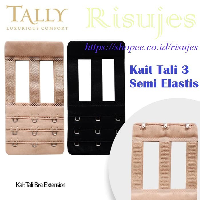 Kait Tali Elastis Sambungan BH / Kait Tali Eksklusif Penyambung Lingkar Bra Tally Kait 2 , 3 &amp; 4