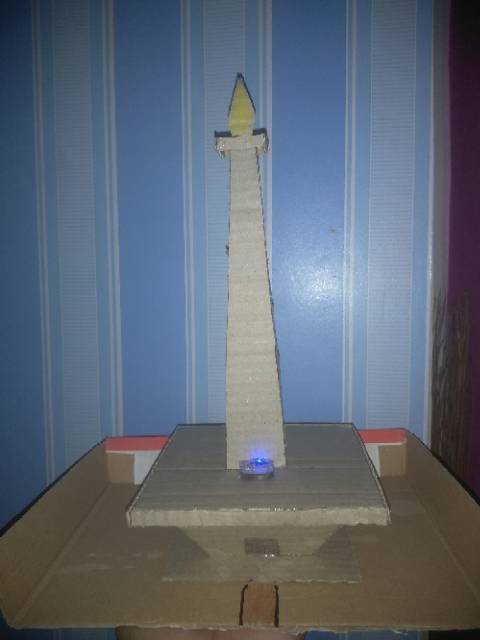 Miniatur Monas Dari Kardus Kerja Sekolah Shopee Indonesia