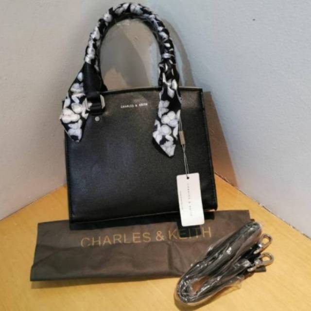 Charles n keith top handle hand bag city office syal scraft original