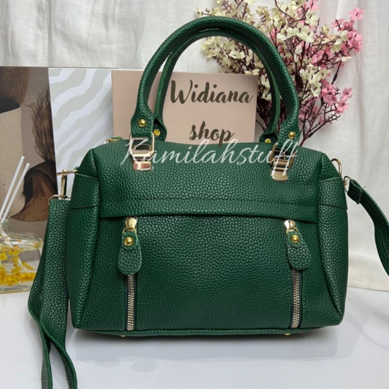 Sling bag wanita princes kulit kulit jeruk sintetis