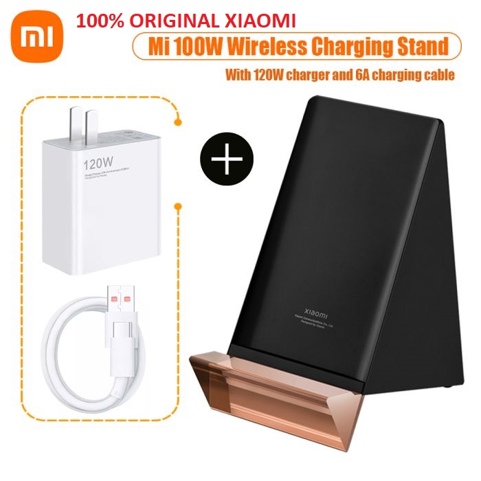 XIAOMI Wireless Charger Stand 100W + 120W Adaptor + 6A Cable Original