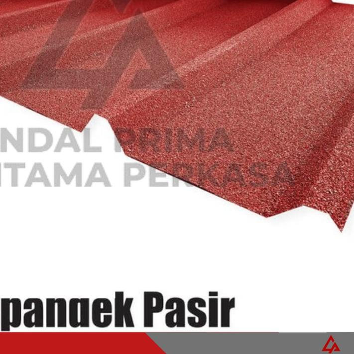 ✰ Atap Spandek Pasir 0.30mm - Spandeck Zincalume - Merah ★