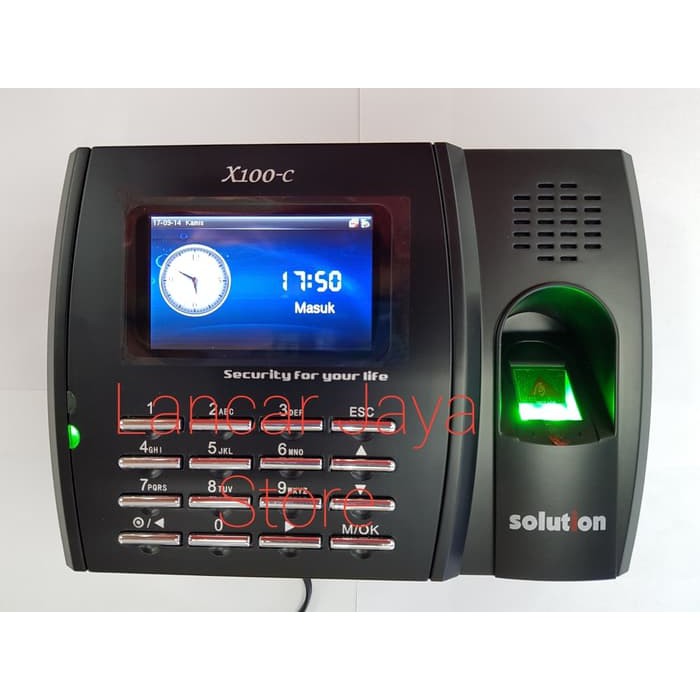 Mesin Absen Sidik Jari / Finger Print Solution X100C Hitam