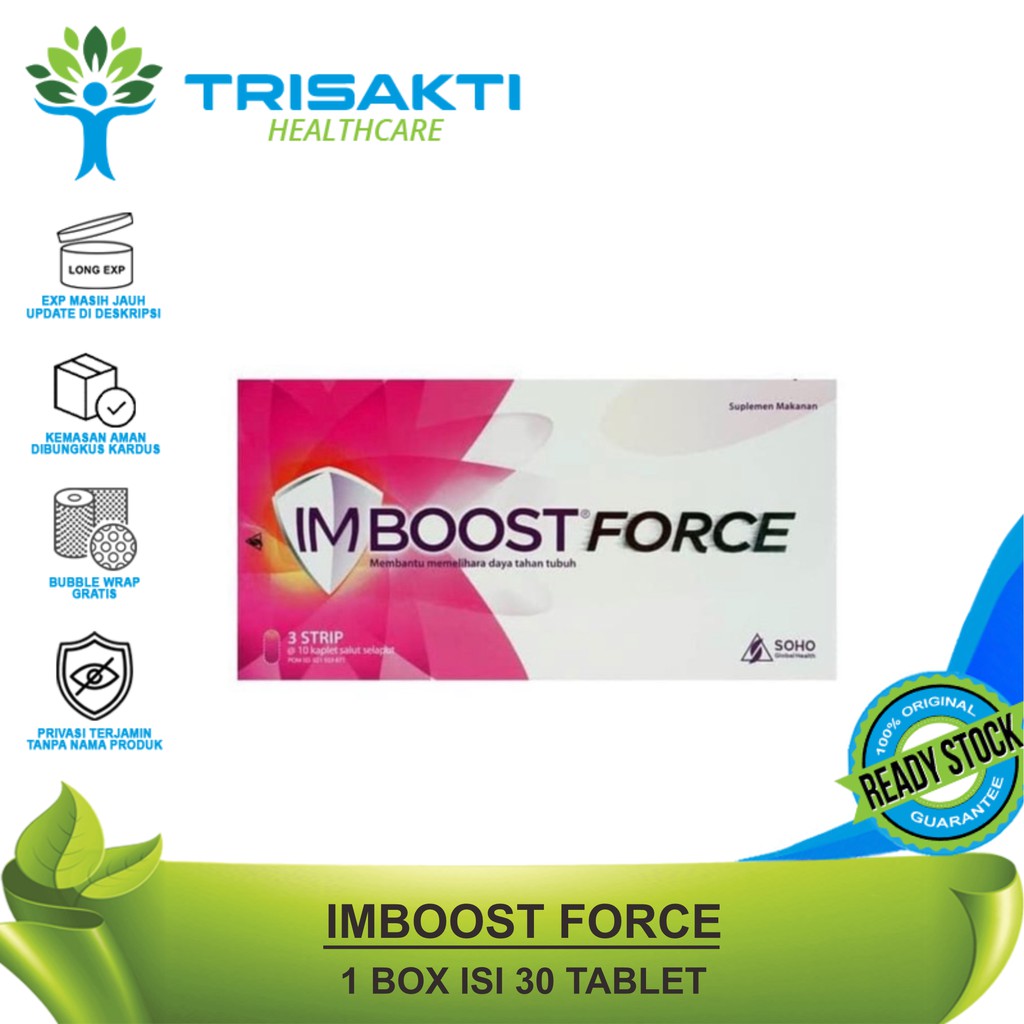 Original IMBOOST FORCE TABLET 1 BOX ISI 30 TAB / 1 STRIP 10 TAB - MULTI VITAMIN DAYA TAHAN TUBUH