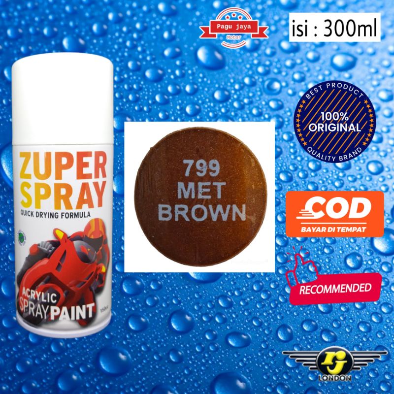 cat semprot 300cc metallic metalik brown coklat zuper spray pilok pilox pylox