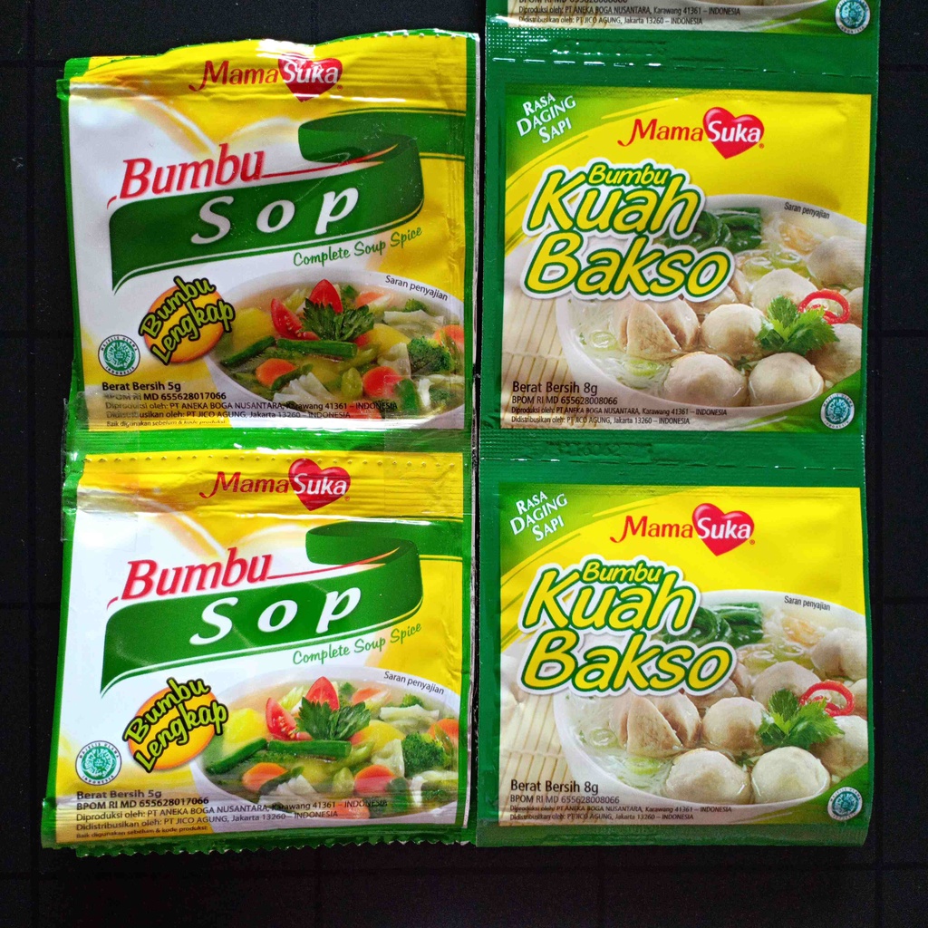 Mamasuka Mama Suka Sachet Bumbu Kuah Bakso Sayur Sop 5gr 8gr Rasa Daging Sapi Makanan Instan Instant 8g 8 5 gr