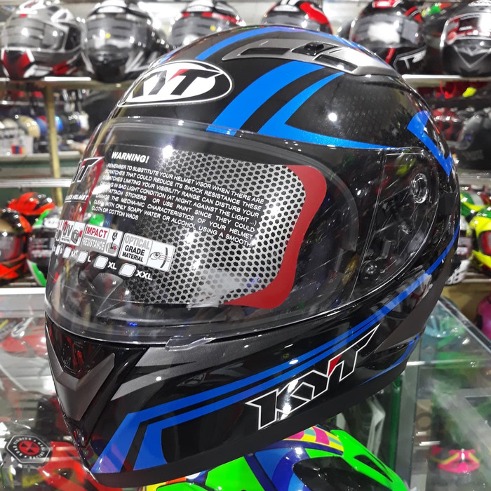 Helm KYT Falcon Motif Carbon Black / Blue