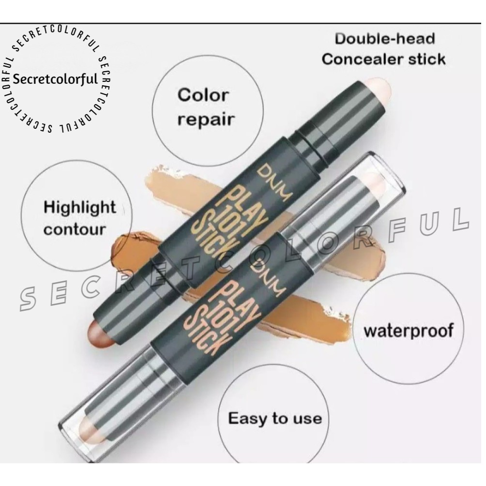 DNM Stik Concealer &amp; Corrector Dua Sisi Untuk Menutupi Noda Pada Wajah