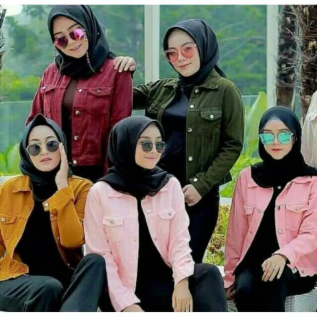 JAKET JEANS WANITA / BIONDY / CROP / OUTER-1