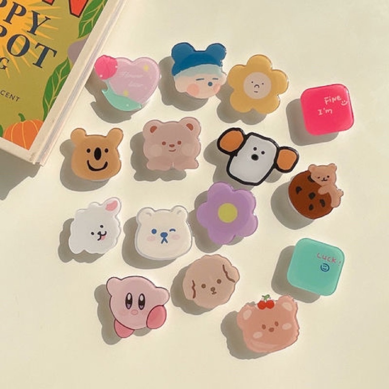POPSOCKET 3D KARAKTER POP SOCKET PVC MOTIF AKSESORIS HP HOLDER IMPORT MURAH COD