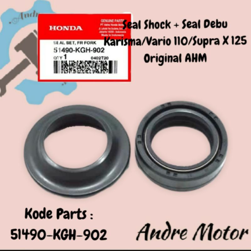 Seal/Sil Shock Depan Karisma,Supra X 125 Original AHM 51490-KGH-900