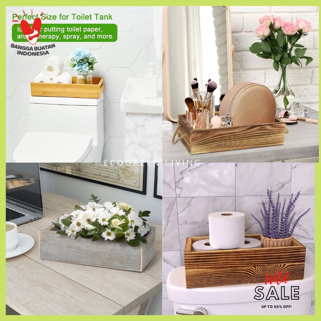 ECOGREEN - WOODEN PRODUCT , ORGANIZER BOX / WOODEN STORAGE BOX / KOTAK KAYU / TRAY KAYU