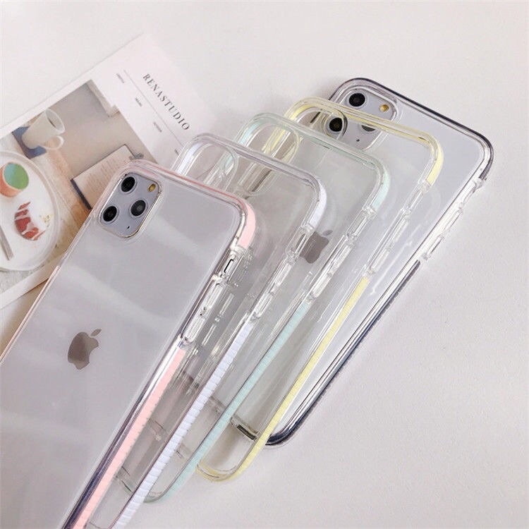 Soft Case TPU Transparan Anti Jatuh Untuk IPhone 12 13 14 Pro Max XR X XS Max 11 Pro Max 6 6s 8 7 14 Plus SE 2020