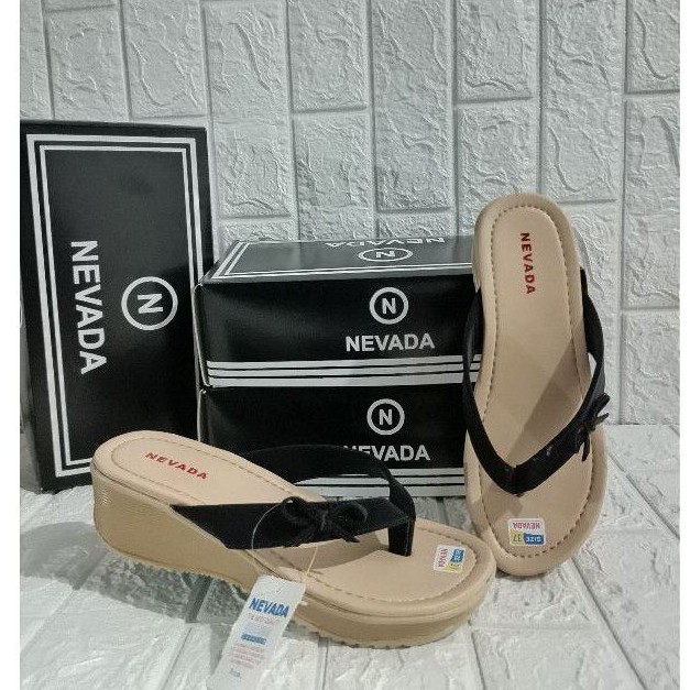 Sandal Wedges Cewek NVD | Sendal Wedges Hak Tinggi 5cm (WN001)