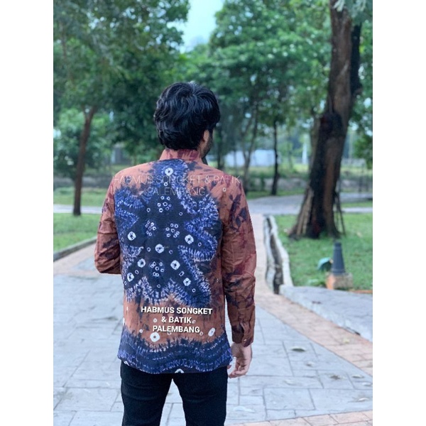 KEMEJA PRIA MOTIF JUMPUTAN PALEMBANG ASLI