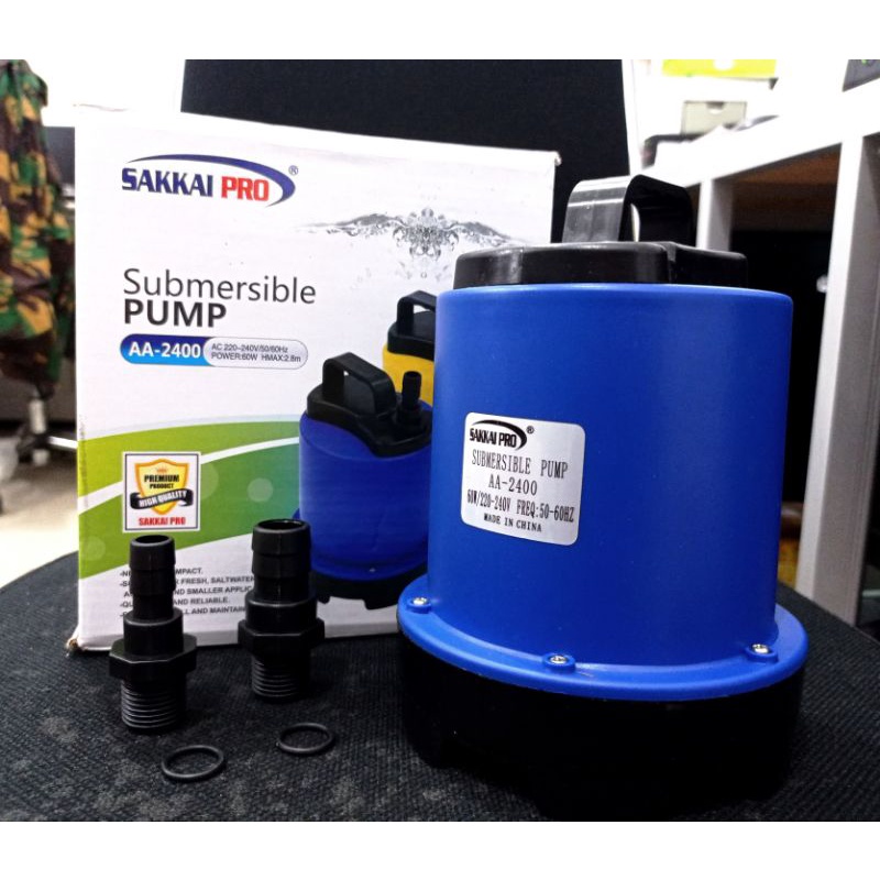 POMPA KOLAM AIR MANCUR HIDROPONIK SAKKAI PRO AA 2400