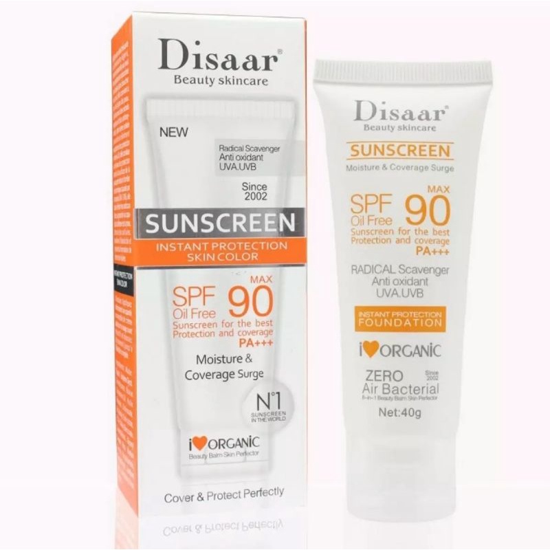 DISAAR KRIM SUNCREEN SUNCREEN SUBLOCK SPF 90 ANTI KULIT HITAM BELANG PELINDUNG MATAHARI KULIT BERJEMUR ANTI KUSAM-50ml