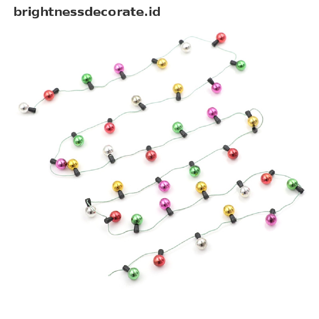 Miniatur Lampu String Warna-Warni Bahan Plastik Ukuran 1m Untuk Rumah Boneka