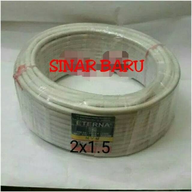 KABEL LISTRIK /KABEL ETERNA PUTIH KAWAT TEMBAGA KUNINGAN
