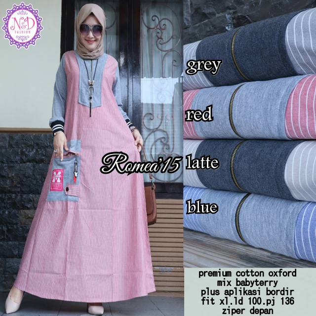 Romea gamis longg dress by n&b fashion