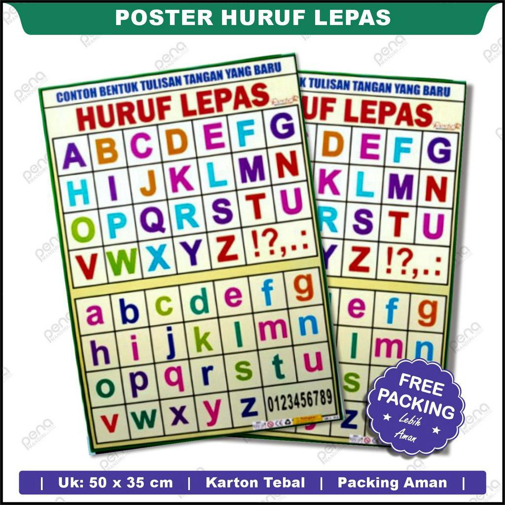 Poster Anak Belajar Huruf Lepas