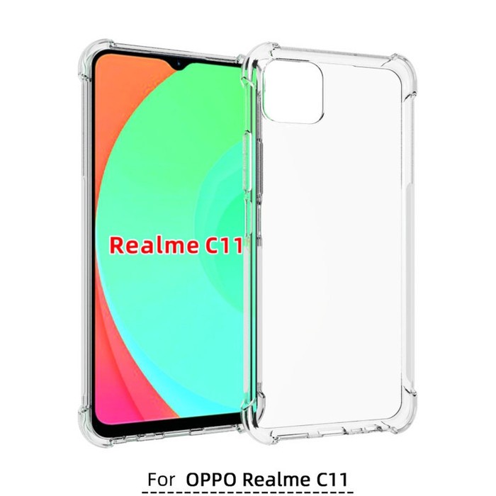 Anticrack Realme C1 C2 C3 C11 C12 C15 C17 C20 C21 C25 Silikon Case Bening Transparan Lembut Sofcase