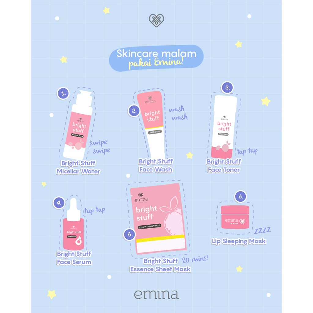 Emina Bright Stuff Essence Sheet Mask 23 g BISA COD