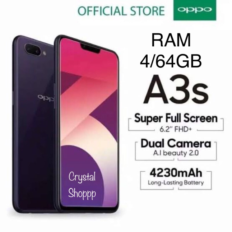 OPPO A3s ORI RAM 6/128GB &amp; 4/64GB BARU FULLSET SEGEL GARANSI 1TAHUN ASLI BERKUALITAS 100%