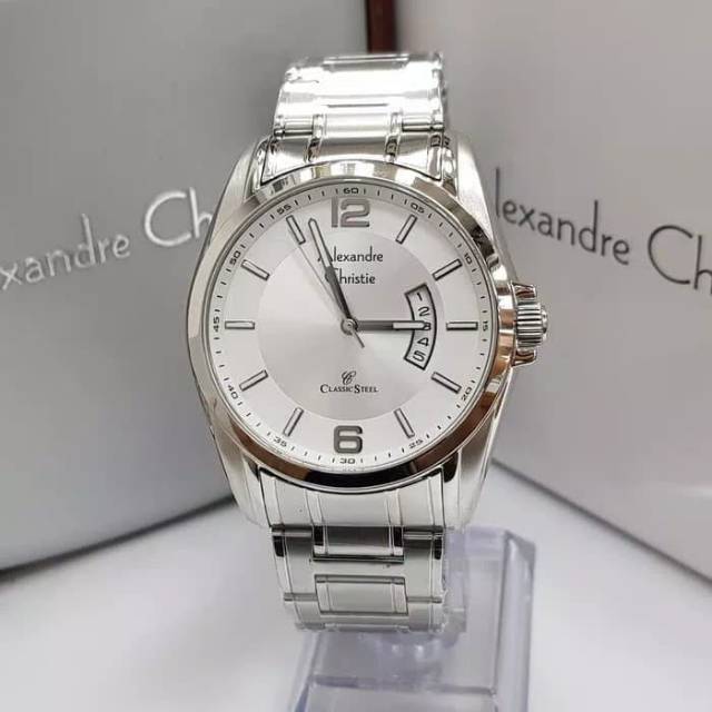 JAM TANGAN PRIA ALEXANDRE CHRISTIE AC 8289 SILVER